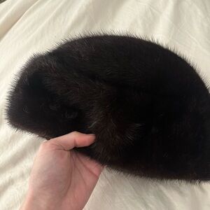 Vintage Dark Brown Fur Hat